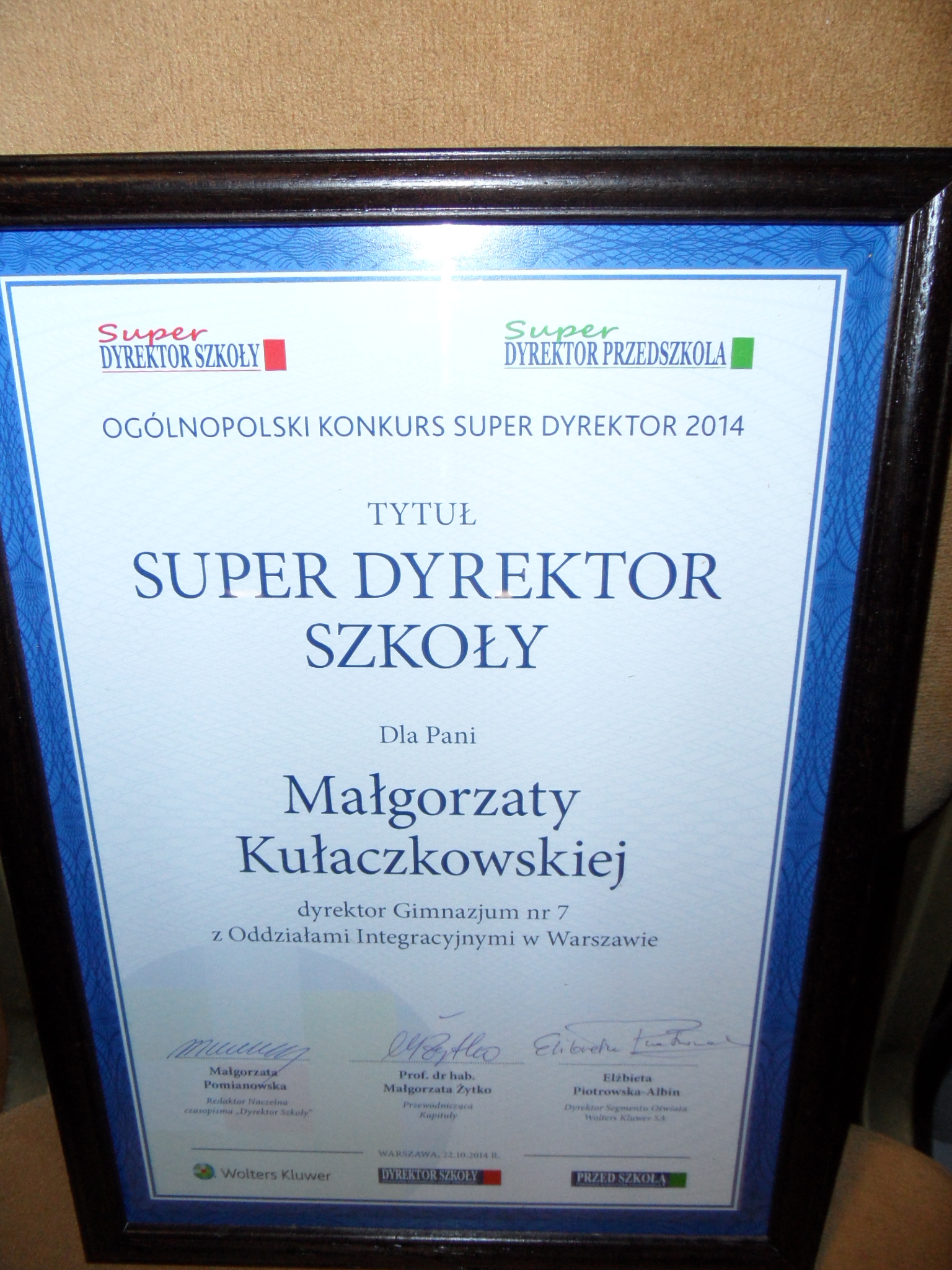 Super Dyrektor - dyplom