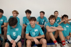 Uczniowie przed meczem