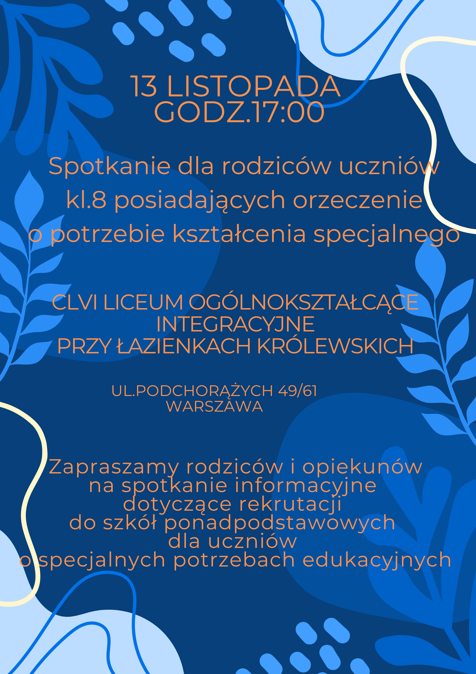 Spotkanie dla rodziców przyszłych klas pierwszych